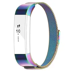 Магнитный браслет Нержавеющая сталь сетки Замена часы ремешок для Fitbit Alta