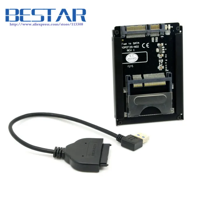 

(50 pieces/lot) SATA 22Pin to USB 3.0 to CFast Card adapter 2.5 inch Hard Disk Case SSD HDD CFast Card Reader for PC Laptop