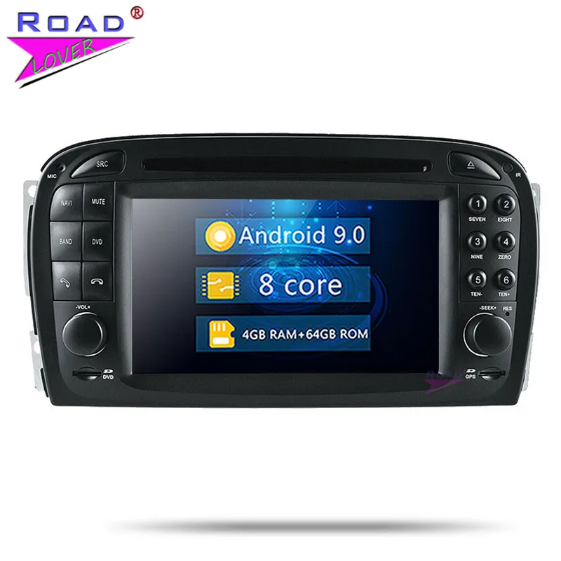 Авторадио Android 9 0 автомобильный DVD плеер для Mercedes Benz SL R230 SL350 SL500 2001 2002 2003 2004 GPS