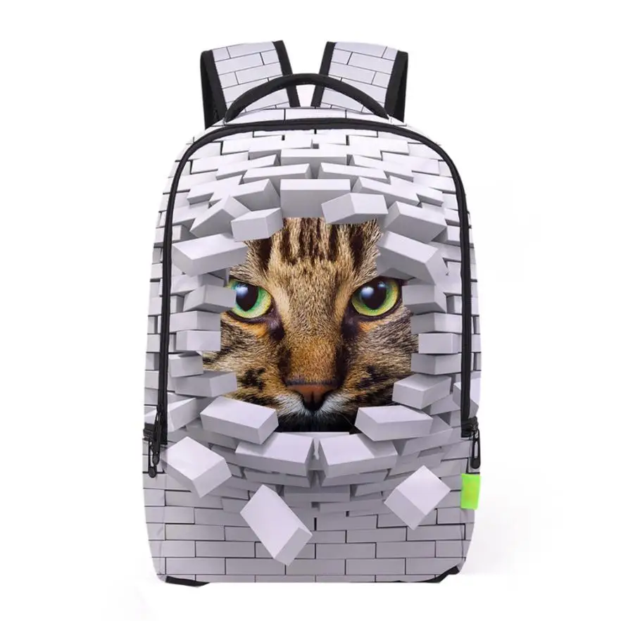 Fashion Women Men 3D Print Backpack Travel Satchel Rucksack Shoulder bag Cool School Bag for Girls laptop backpack mochila mujer