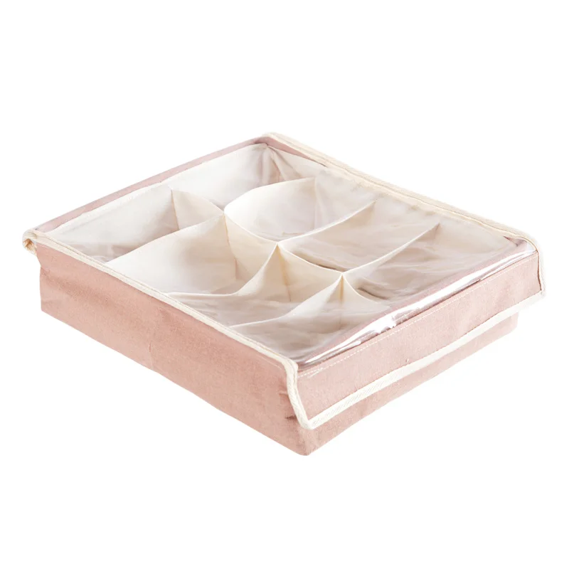 Home Storage Box wiht lid Ties Socks Shorts Bra Underwear Storage Bins Cube Divider Closet Organizer Finishing box Cloth+PVC Home Storage Box wiht lid Ties Socks Shorts Bra Underwear Storage Bins Cube Divider Closet Organizer Finishing box Cloth+PVC