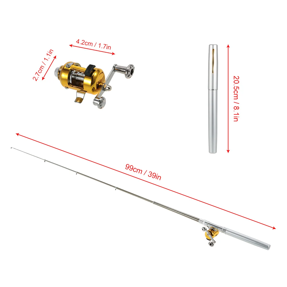 Катушка спиннинга комбо набор Мини Телескопическая портативная карманная ручная рыболовная удочка полюс+ Катушка рыболовная леска мягкие приманки джиг-приманка крючки