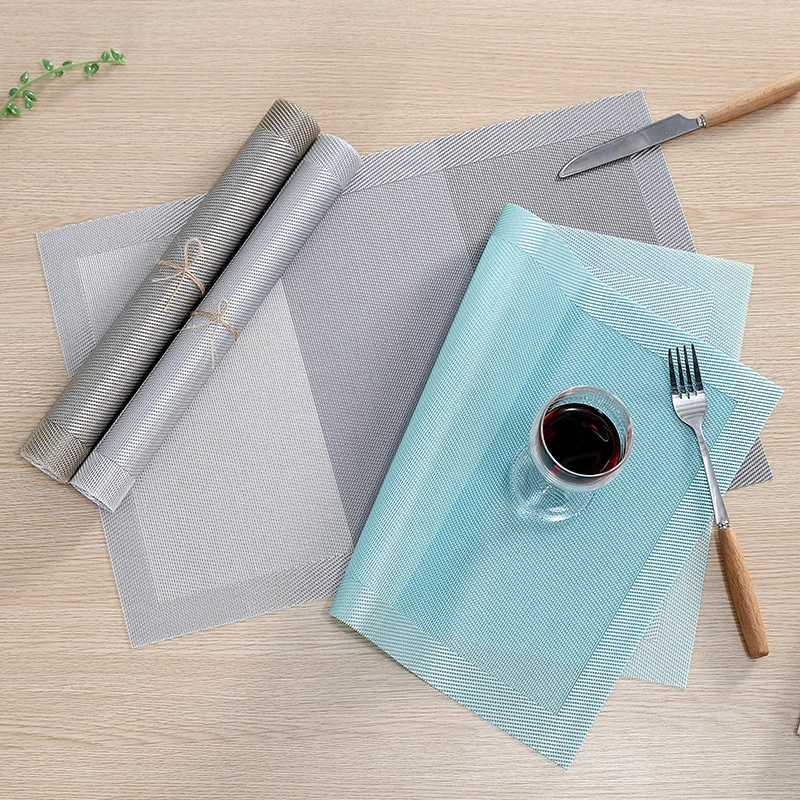 

2/4/8PCS Non-Slip Place Mat Napkins On The Table Individuales Table Mat For Dining PVC Table Decor Cloth Disc Pads Bowl Coaster