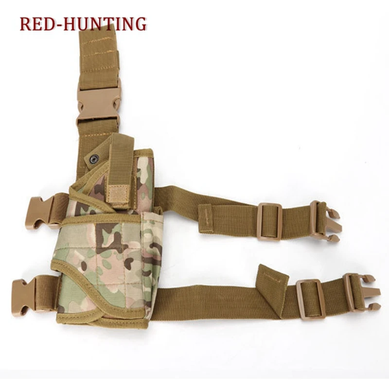 

Multicam ACU Camouflage Pistol Drop Leg Holster Tactical Military Airsoft Pistol Gun Thigh Holster for Right Handed