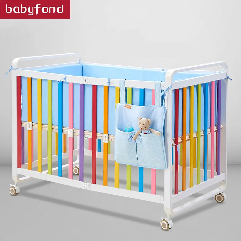 

Babyfond foldable crib multi-function game bed aluminum alloy crib height can be adjusted bb bed