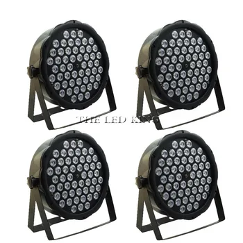 

1- 10 PCS NEW Product! 54X3W led Par light RGBW par flat LED PAR dmx512 disco lights professional stage dj equipment