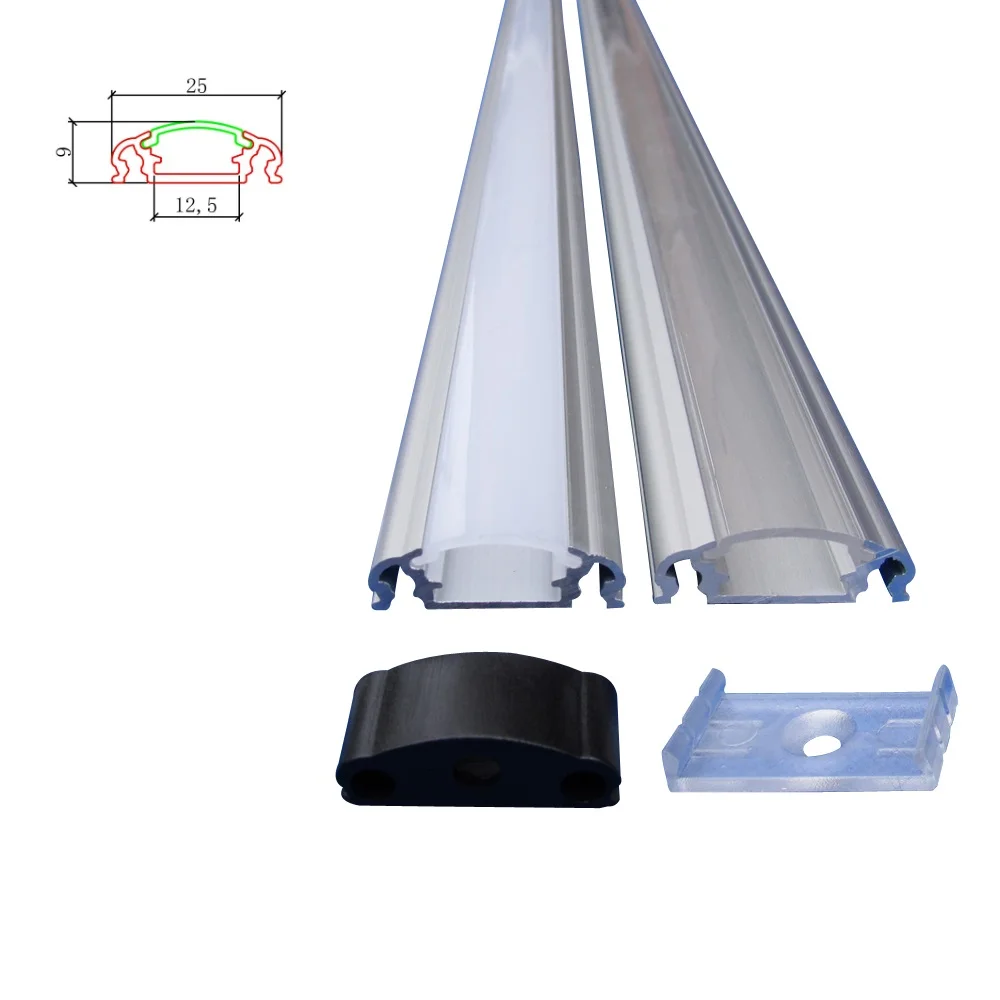 10packs x 2.5m Led channel U alu, Alu profile led with diffuser