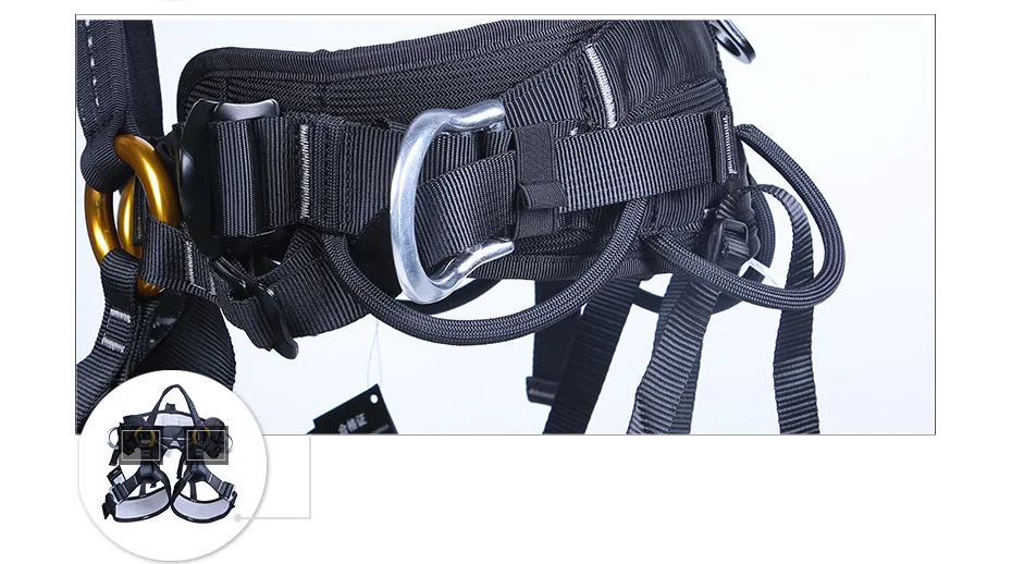 Acampamento ao ar Metade do Corpo Cinto de Segurança Xinda Livre Caminhadas Escalada Cintura Suporte Árvore Arnês Equipamentos Esportivos Aéreos 10 Acessórios para escalada
