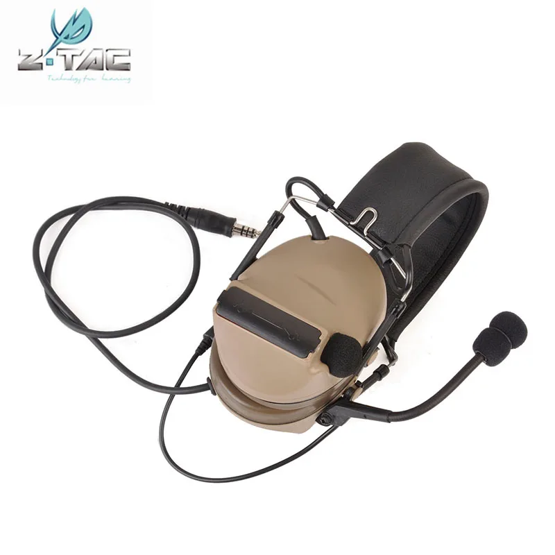 Fone de Ouvido Fone de Ouvido com Cancelamento Tático Comtac Airsoft Paintball Caça 2 com Cancelamento Ruído Ativo Softair Militar Z041 z ii 4 ouvido com cancelamento ruído ativo softair militar z041