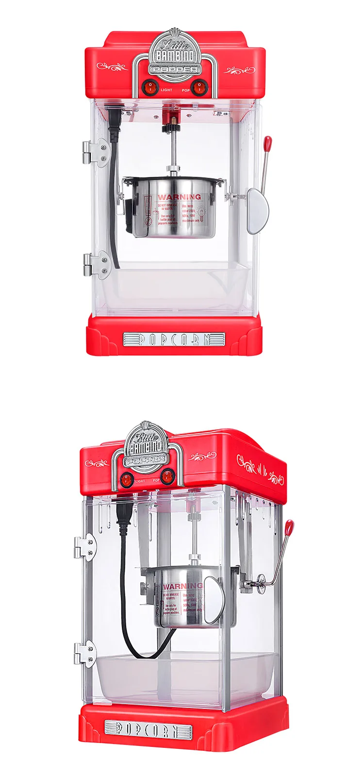 Popcorn Makers Electric Popcorn Machine Household and Commercial Small Fully Automatic Non-stick Pan