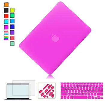 Clear Matte Hard Case For Apple Macbook Air Pro Retina 11 12 13 15 Laptop Bag For Mac Book Air 11.6 13.3 Pro 13 15.4 inch Case