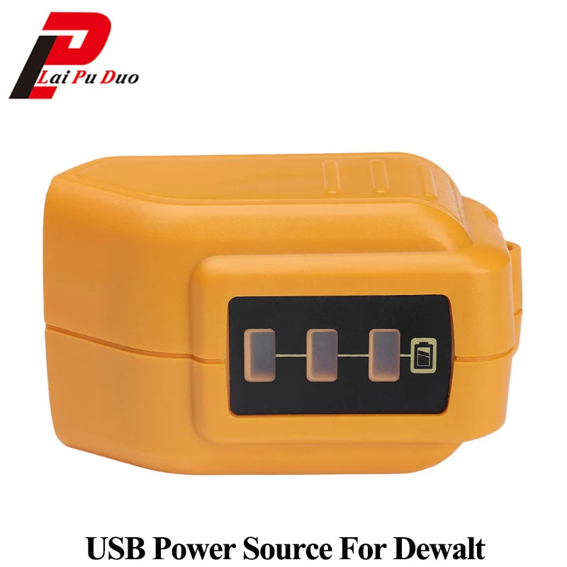 

For DEWALT DCB090 14.4V 18V/20V Max USB Power Source Li-ion Battery Charging Adapter For Bluetooth Speaker iPhone Power Supply