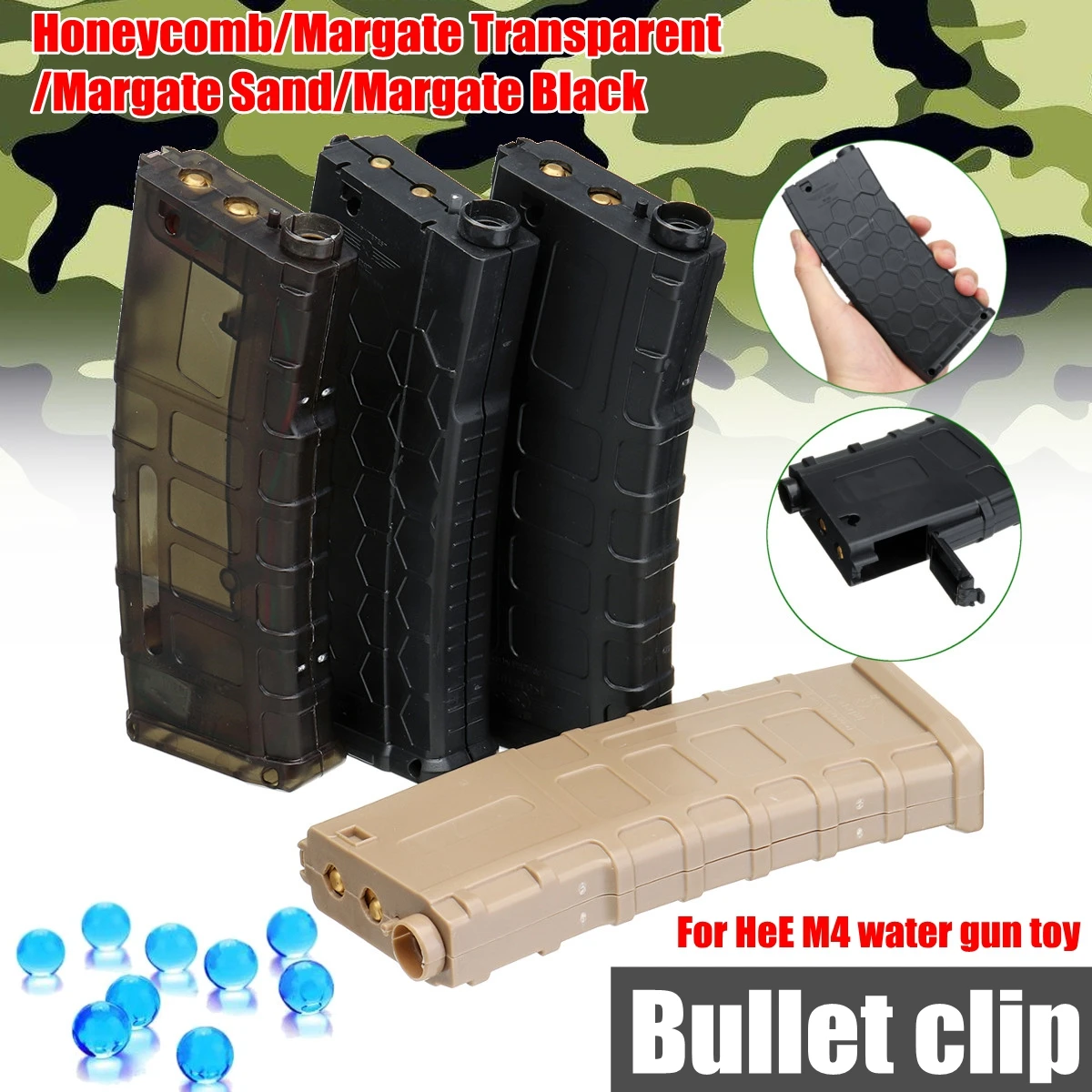 

Magazine For Jinming JM 1/2/3/8Th Gen8 M4A1 Gel Ball Blaster Upgrade Accessories