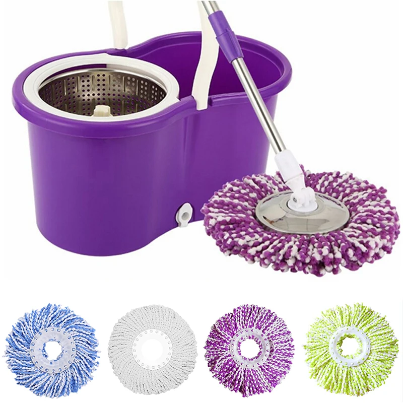 

New Arrival Replacement 360 Rotating Head Easy Microfiber Spinning Floor Mop Head for Home Housekeeper Floor Cleaning Mop