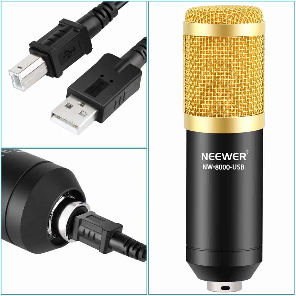Держатель для микрофона Neewer с амортизирующим креплением USB кабелем функцией