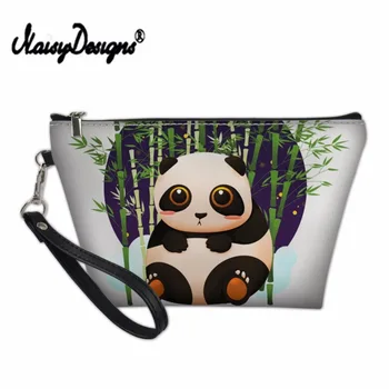 

Noisydesigns Fashion Makeup Case Travel Cosmetic Bag For Girls Panda PatternPrinted Toiletry Bag Cosmetic Vanity Case Ladies Bag