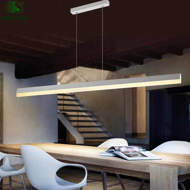 Modern Straight Luminaria Led Pendant Lights Indoor Lighting Modern Straight Luminaria Led Pendant Lights Indoor Lighting Lamparas Hanging Light Re Fixtures Suspension