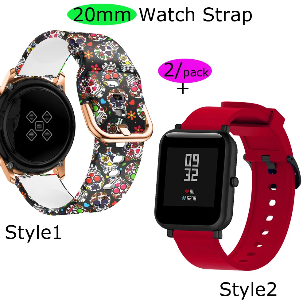 

20mm Silicone Bracelet Strap For Xiaomi Huami Amazfit Bip Watch Band Amazfit GTS Watchband Amazfit GTR 42mm Wristband Wrist Belt