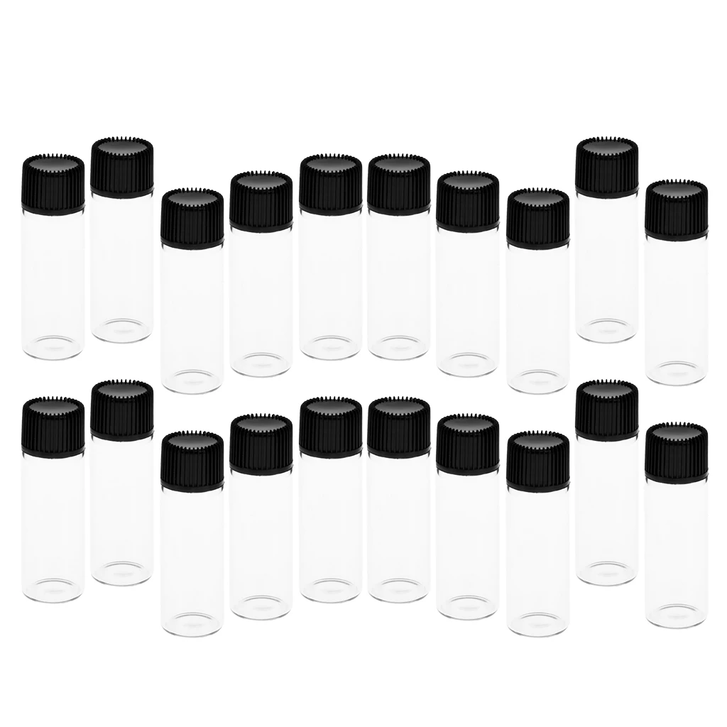 Essential Oils Sample Bottles, 20Pcs 5ml Oil Bottles For Essential oils, with Orifice Reducers and Screw Caps