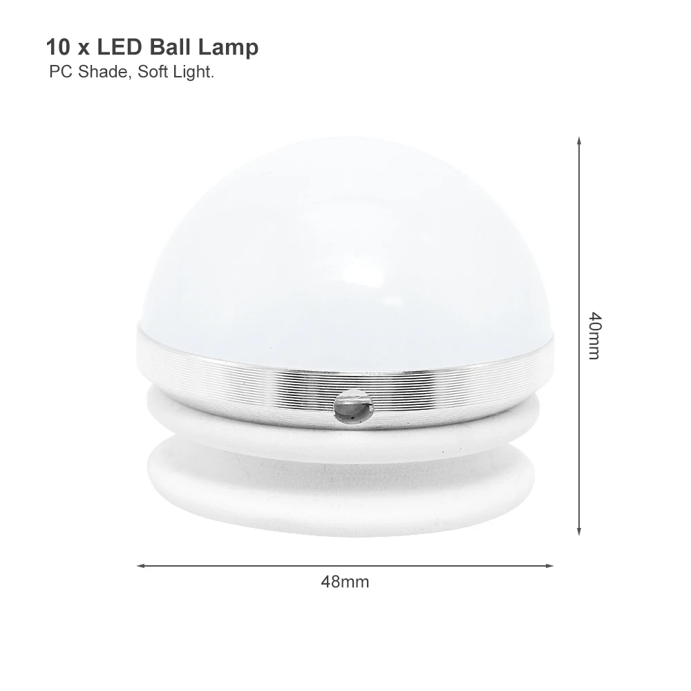 AC 110V 220V косметическое зеркало туалетный светодиодный светильник набор ламп 10W с регулируемой яркостью натуральный белый 4000K зеркало для макияжа лампа