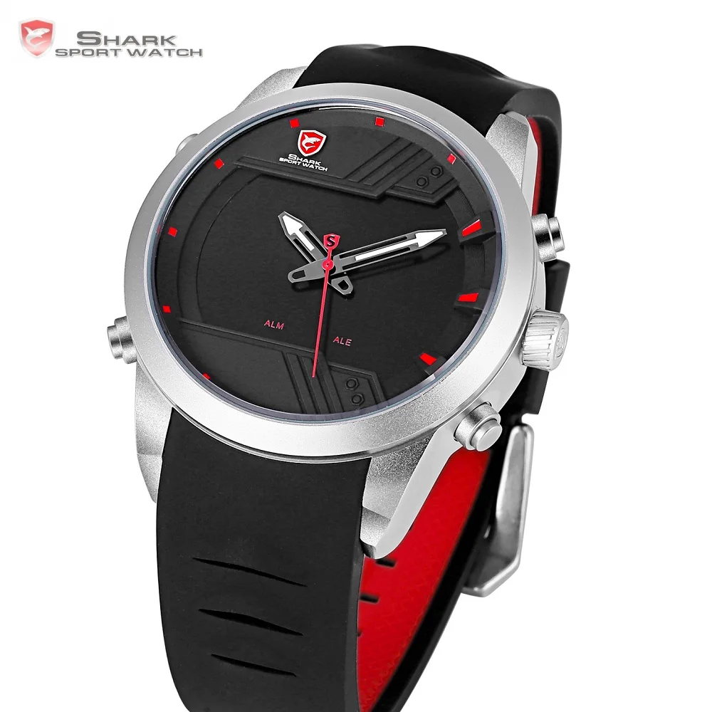 Sawback Angel Shark Sport Watch New Edition Brand Men LED Calendar Fashion Digital Military Outdoor Silicone Wristwatches /SH540