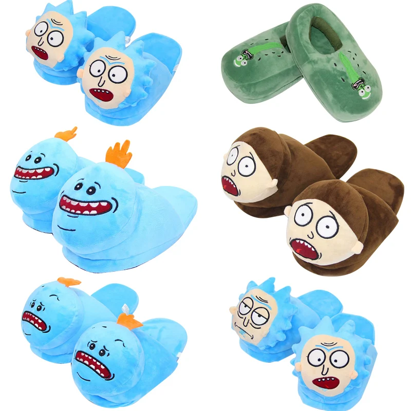 28 см 7 стильные креативные зимние комнатные тапочки из плюша г на Meeseeks Morty Smith Sanchez