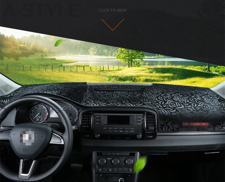 Для SKODA KAROQ 2018 2019 крышка приборной панели коврик Солнцезащитный Избегайте