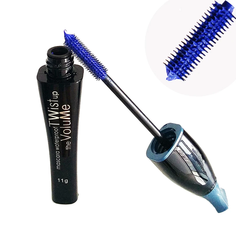 

2016 New Blue Color 3d Fiber Lashes Mascara Colossal Maskara Marque Maquillage make-up Lashes for Party Woman Beauty New Arrival