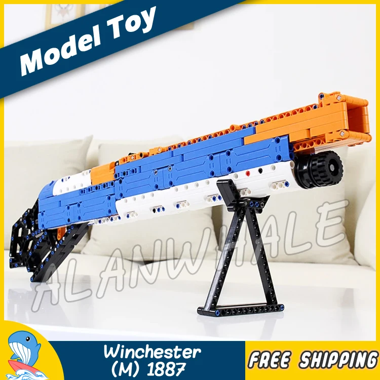 

506PCS Model Winchester M 1887 Eva Soft Bullet Assemble Toy Shotgun Military Assault Soldier Plastic Bricks Compitable with Lego