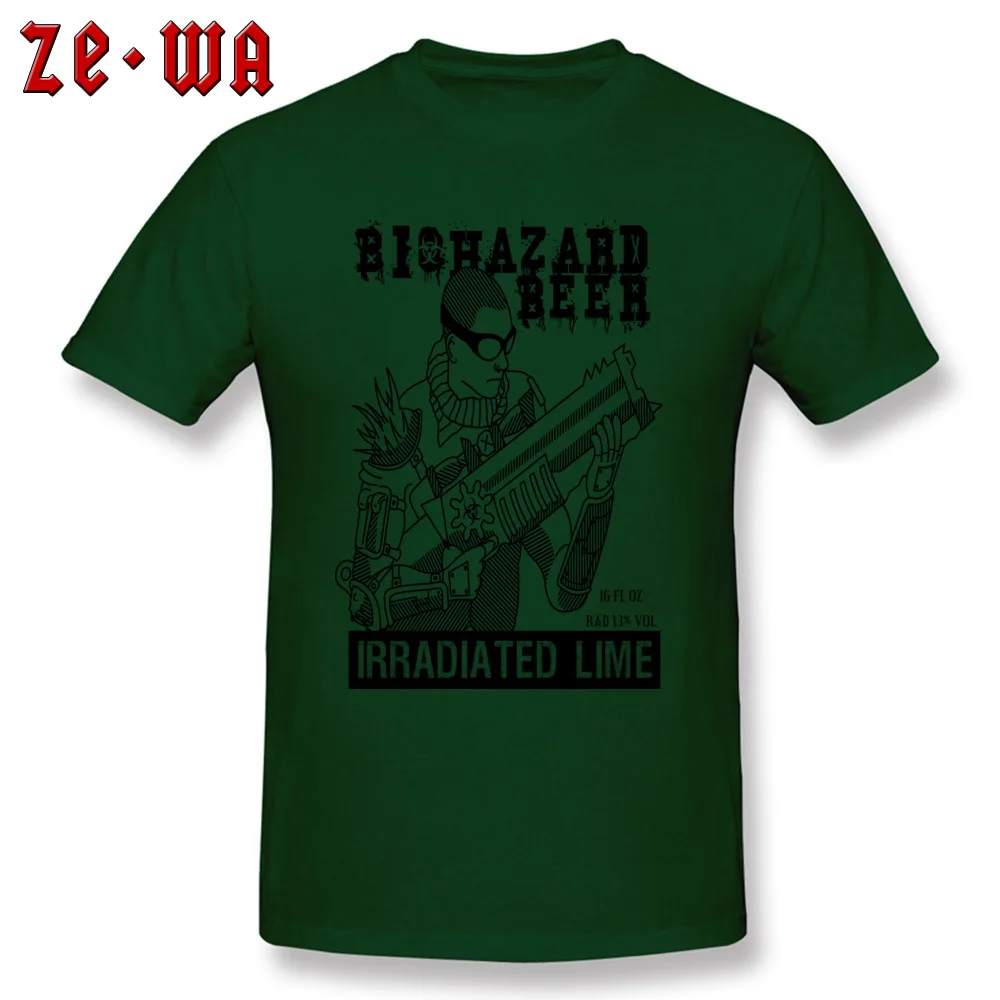 Biohazard Beer Top T-shirts Short Sleeve Leisure Dominant Men Summer/Fall Tops Shirts Leisure Tops Shirts Round Neck 100% Cotton Biohazard Beer dark