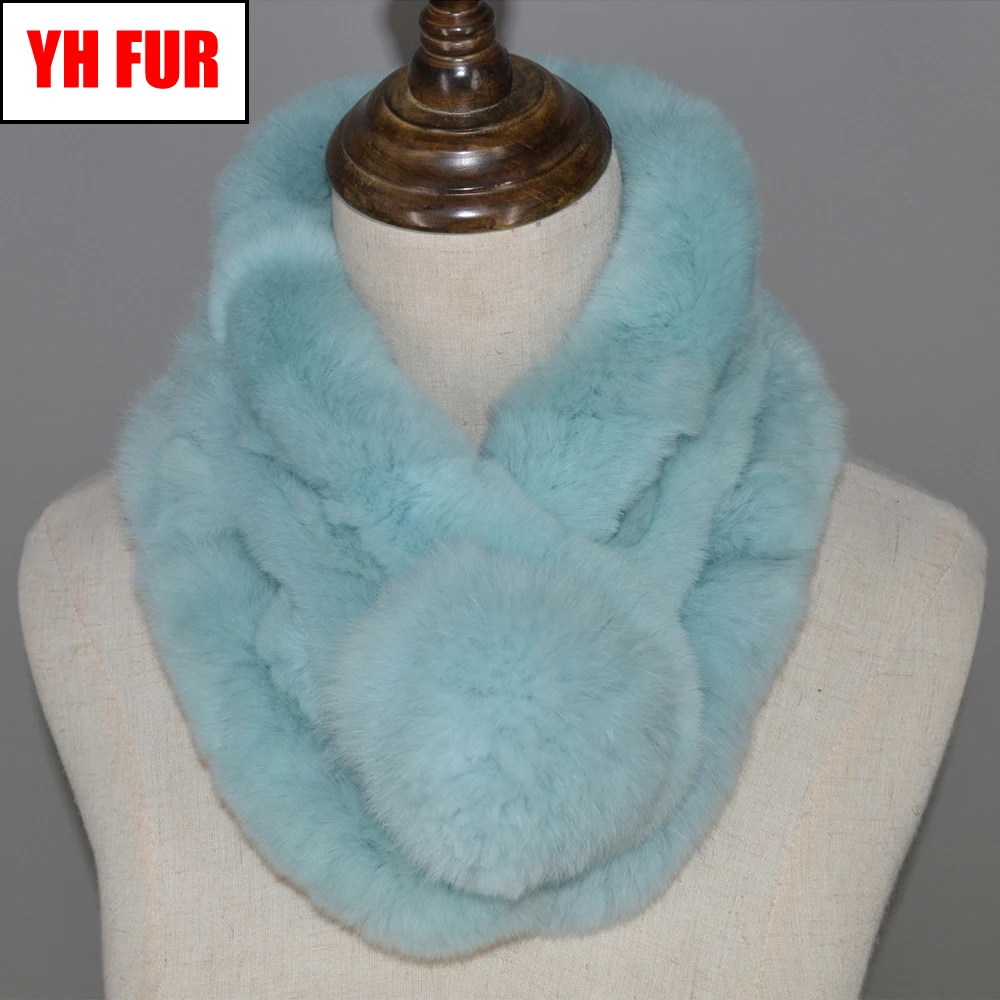 

2019 Casual Real Rex Rabbit Fur Scarf Autumn Winter Real Rex Rabbit Fur Scarf Women Natural Real Rex Rabbit Fur Scarf Scarves