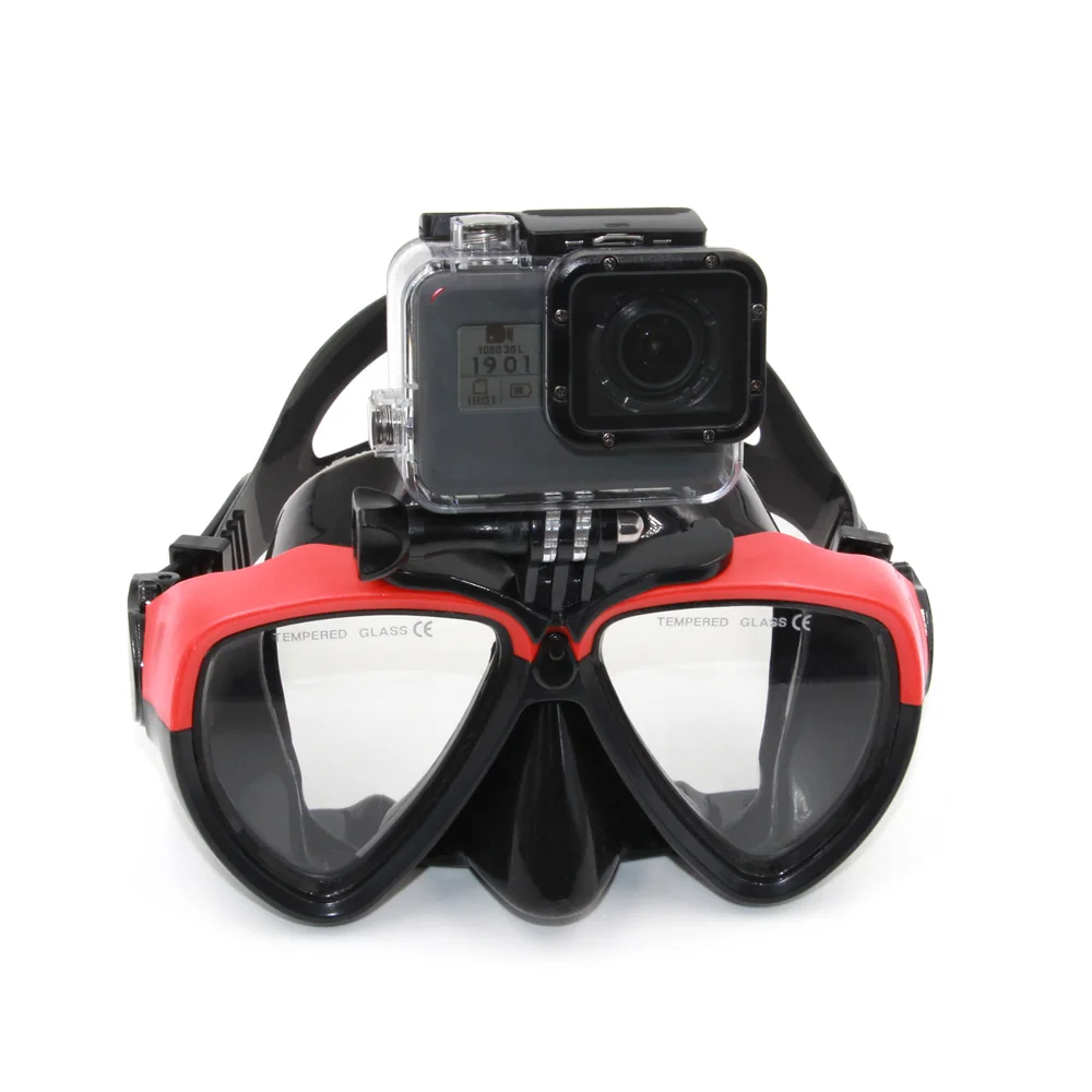 ᓂTELESIN Clear Tempered Glass ᗐ Diving Diving Mask Silicon Scuba