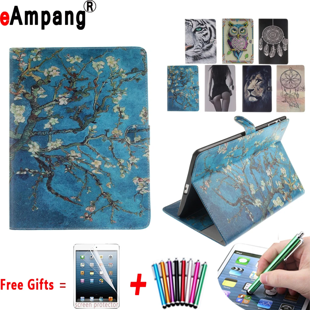 

Fashion Print Leather Smart Cover with Soft Silicon Cover for Apple iPad 2 3 4 9.7 inch Coque Capa Funda Card Slot Stand Holder