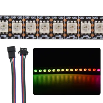 

10M WS2813(Dual-signal wires,Better than WS2812B strip) 144LEDs/m DC5V RGB led pixel strip,waterproof/NON-waterproof,Black white