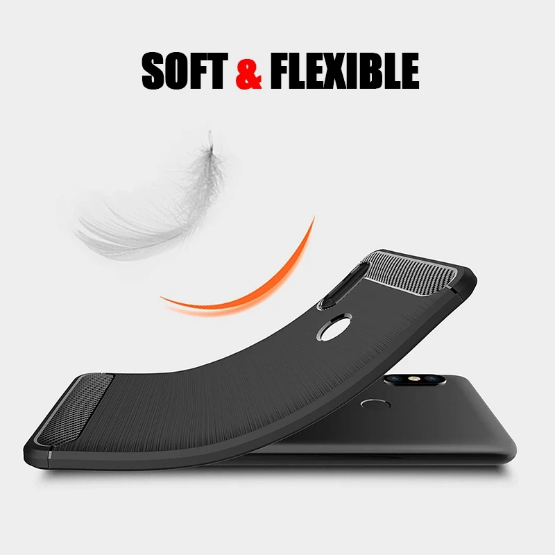 Tomkas Soft TPU Case For Xiaomi Mi 6X Case Silicone Luxury Full Cover Xiaomi Mi Max 2 Redmi 5A 5 Plus Case Brushed Carbon Fiber  (7)