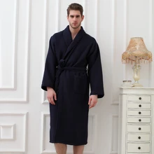 Bath Robe Men warm Cotton Robes For Men Dressing Gown Bathrobe Towel Fleece Men Bathrobe Men's Robes Kimono Robe White Pink