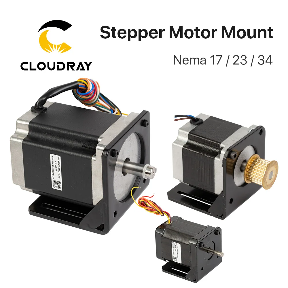 Cloudray моторная база для NEMA17 NEMA23 NEMA34 шаговый двигатель алюминиевый фиксированный крепеж Крепежный Кронштейн Поддержка