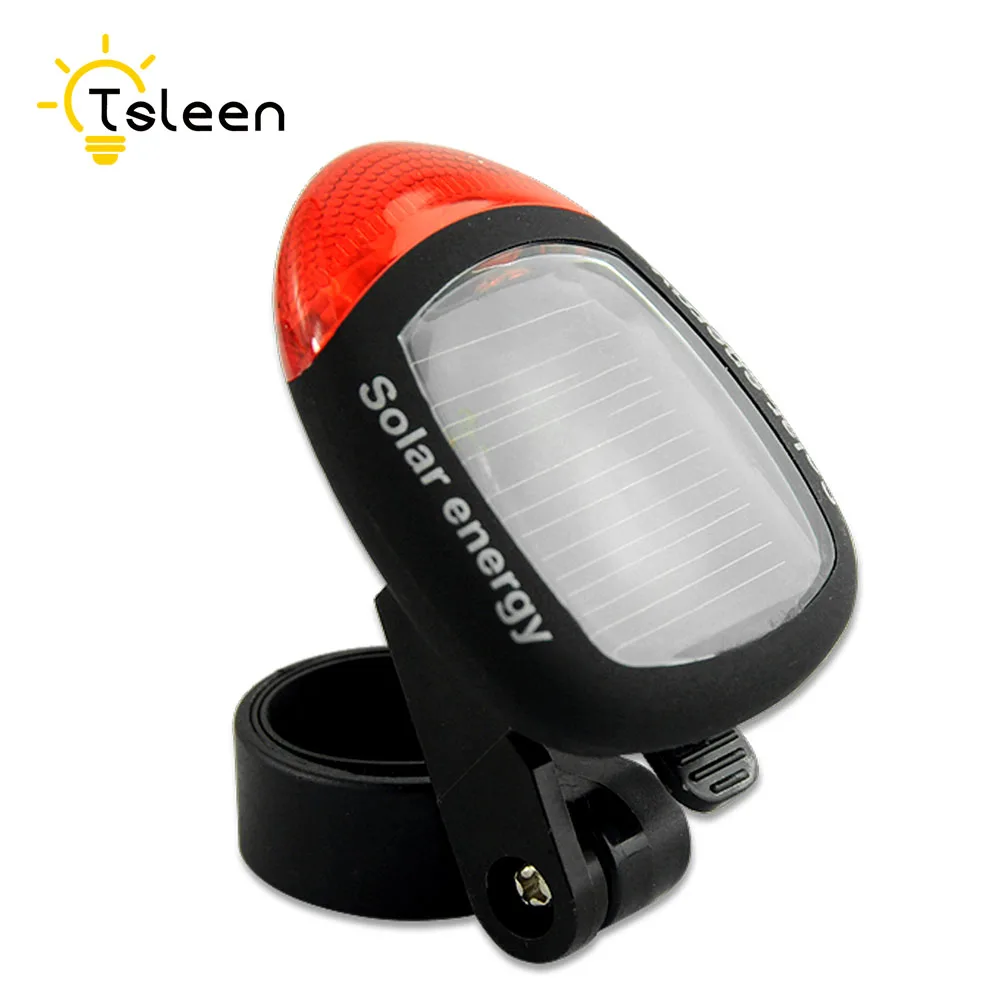 Solar Powered LED Rear Flashing Tail Light for Bicycle Cycling Lamp
