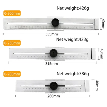 

Carbon steel 200mm/250mm/300mm Screw Cutting Marking Gauge Mark Scraper Tool For Woodworking Measuring