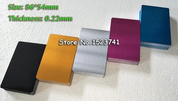 

Free shipping 100pcs Blank sublimation metal name card printing blank business card use sublimation ink and paper five colors