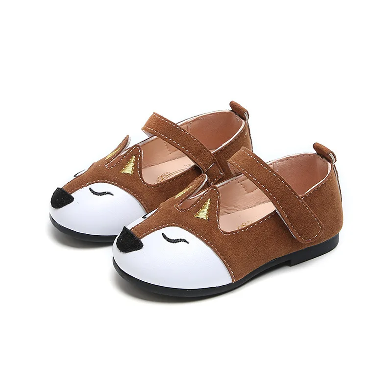 

2019 Spring Cartoon Fox Girls Shoes Soft Girl Sneakers Cute Animal Kids Loafers For Toddler Girls Fashion Breathable Baby Girl