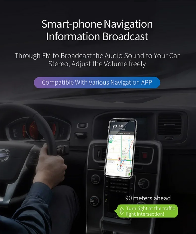 FM передатчик модулятор Bluetooth V4.2 Handsfree автомобильный комплект 5 в 3.5A двойной USB порт радио передатчик музыкальный адаптер Поддержка TF карты