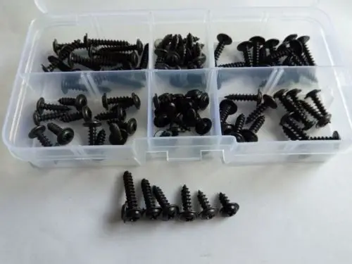 90pcs m3 5 phillips sheet metal screws round with washer head self self tapping sheet metal screws with washers