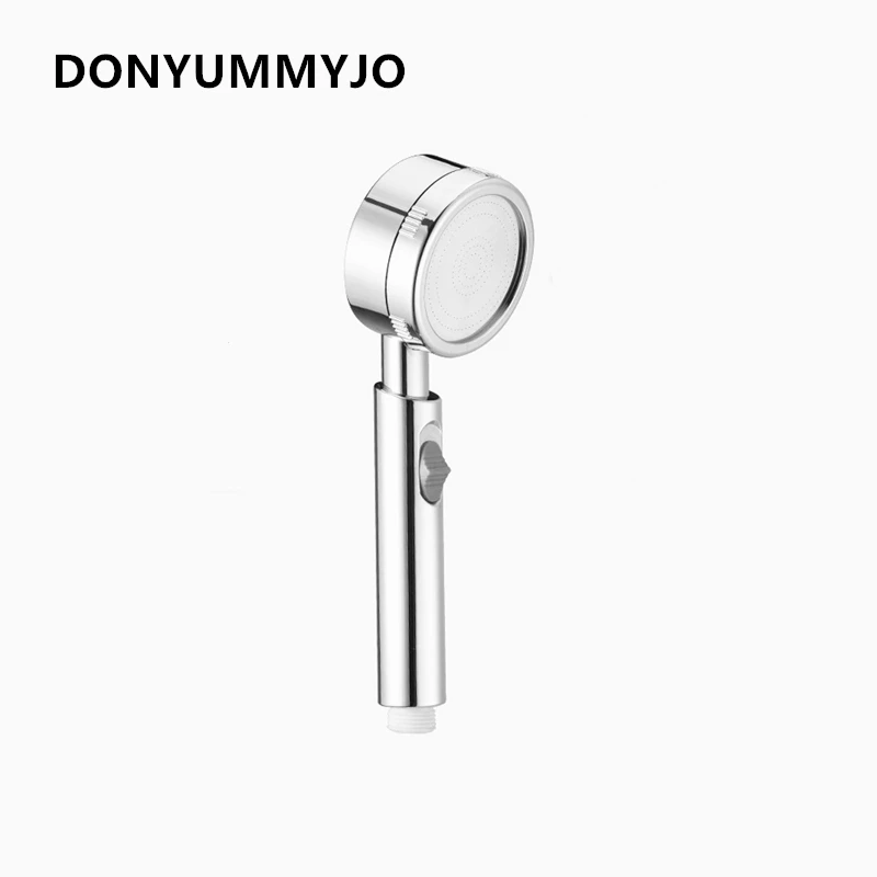 

DONYUMMYJO 1pc Water Saving ABS Finished Can Stop The Water Washable One Button Switch Booster Handheld Shower Head Sprayer