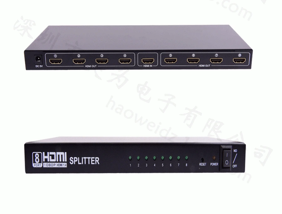 5 шт. HDMI сплиттер 1x8 переключатель 1 вход 8 выход 4K 1080p Full HD 3D для ПК Blu-Ray декодер |