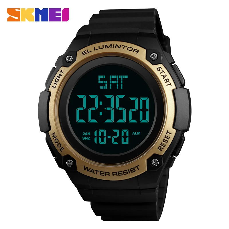 SKMEI Countdown Sports Watches Men LED Electronic Digital Watch Waterproof Mens Watches Top Brand Luxury Clock Relogio Masculino