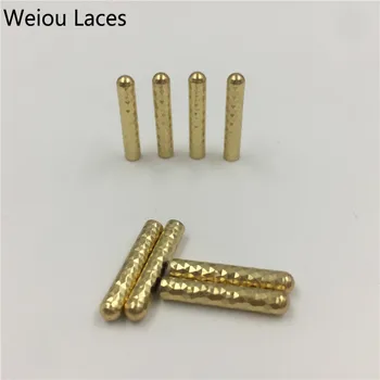 

Weiou (20pcs/5 Sets)4.0x22mm Luxury Clothes Lace Tips Sneakers Shoelaces Metal Aglets Highlight Ends Of Shoestrings Black Gold