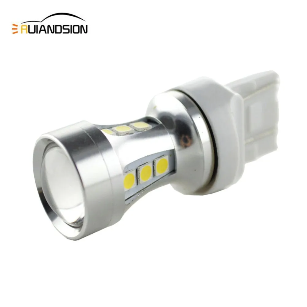 

1pcxT20 W21W LED W21/5W LED 7440 7443 SRCK 18 3030SMD LED Bulb for Car Brake Reverse Parking DRL Fog Light Lamp 12-24V