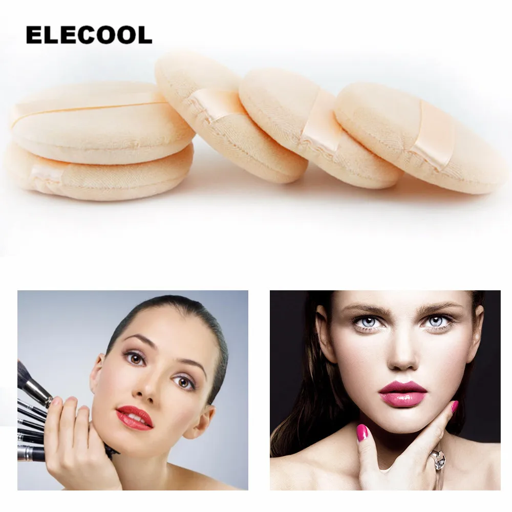 

ELECOOL 2PCS Makeup Puff Wet and Dry Use Foundation Sponge Blending Blending Cosmetic Puff Powder Smooth Beauty Make Up Tool