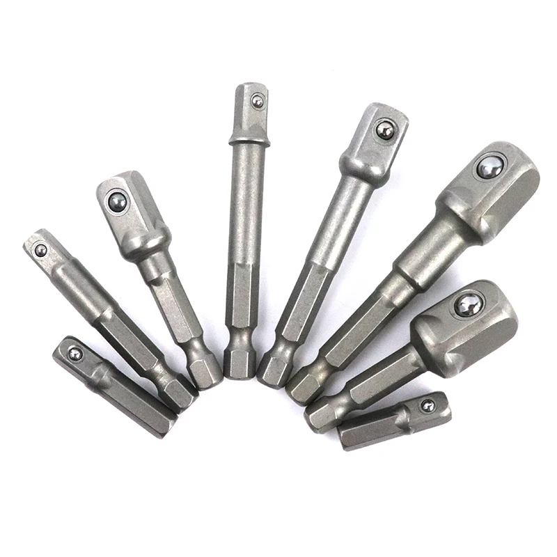 

8pcs Universal Socket Adapter Bits Set Extension Hex Drill Nut Socket 1/4" 3/8" 1/2" Connecting Rod Drill Bit